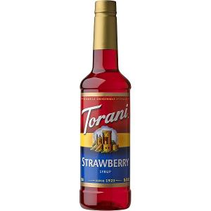 Torani Strawberry Syrup for Drinks, Flavoring for Iced Tea, Lemonade, and Sodas, 25.4 Oz