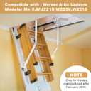 55-2 Attic Ladder Hinge Arms with Springs,Compatible with Werner Mk5, WU2210, W2208, W2210, Suitable for Werner Attic Ladders Manufactured After 2010, Heavy Duty Thick Galvanized Material