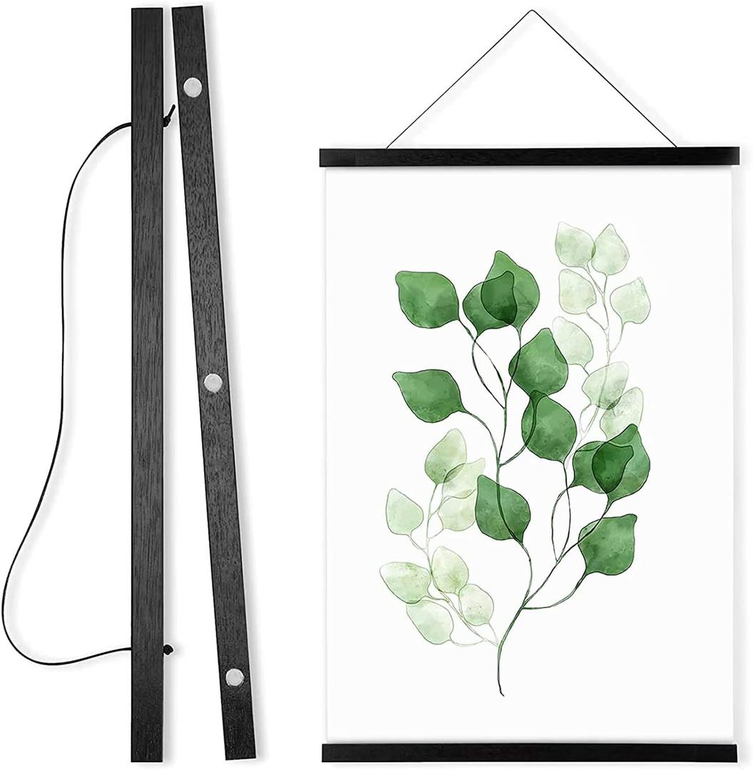 2 x WITCOLOR Magnetic Poster Hanger Frame, Black Magnet Poster Frame 18x24 18x12 18x18 for Posters, Kids Paintings, Photos, Maps, Scrolls, Picture, Canvas Works and Art Prints(18")