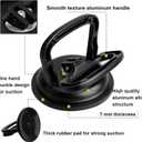 FCHO Glass Suction Cup Heavy Duty Aluminum Vacuum Plate Puller Handle Holder Hooks Duty Galss Lifting/Tile Suction Cup Lifter/Moving Glass/Pad for Lifting (Black, 2Pack)