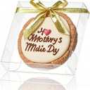 100 Pack 4x4x1.2inch Clear Single Cookies Boxes Small Bakery Boxe Macaron Boxes Brownie BoxesPastry Boxe for Easter Mother's Father's Christmas Birthday Day