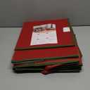 Christmas Figurine Storage Box for 15-Inch Figurines and Nutcrackers, Holiday Decor Organizer with Adjustable Dividers, 8 Slots and 2 Pockets, Dual Zippers, 600D Oxford, 24.8"x12.2"x15.2" ,Red