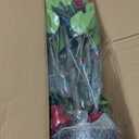 2 Pack Artificial Camellia Tree 42" Faux Floral Trees with 36 Red Blooming Flowers Tall Camellia Plant in Cement Pot with Dried Moss for Porch Front Door Office Shop Home Room