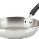 Farberware Brilliance Stainless Steel Frying Pan/Skillet,10 Inch, Dishwasher Safe and Induction Ready, Compatible with All Cooktops,Stainless Steel