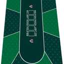 47 x 24Inch Poker Mat Poker Table Top, Portable Texas Hold'em Poker Table Topper, Foldable Poker Table Tops Non-Slip Rubber Bottom for Card Games, Blackjack, 47''X 24''X 2MM
