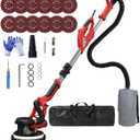 Drywall Sander, 2026 Upgraded 8-Amp Popcorn Ceiling Removal Tool with 7 Variable Speed 800-1800RPM, Drywall Sander with Vacuum Dust Collector with LED Light, Extendable Handle,12pcs Sanding Discs