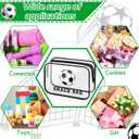 Demonwer 12 Pcs Soccer Snack Bags for Team Gifts Black Soccer Goodie Treat Clear PVC Candy Pouch Bags with Zipper for Team Birthday Sport Party Favors