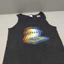 Headphones Music DJ House Music Sunset Artwork  Techno Rave Party Tank Top (Small, Black)