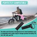 20X Full Twist Throttle Grip, 12V-72V Electric Bike Throttle, Waterproof Twist Throttle for E-Bike, Scooter, Motorcycle & Powersports, with Waterproof Connector
