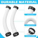 2Pcs 11535 Pool Sand Filter Pump Hose &Sealing Tape,16'' Pool-Pump Replacement Hose,1.5'' Dia In-tex Interconnecting Hose,Flexible Water Pool-Hose for Filter Pump,Saltwater Systems