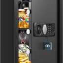 3.8 Cub Large Fireproof Safe for Home Use, Digital Home Safes Water and Fireproof with Backup Keys and Alarm System, Anti-Theft Fire Proof Safe Box for Home Office