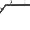 Black Corner Window Curtain Rods with Aluminum End Cap Finials and Brackets,1 Inch Diameter Bay Window Curtain Rods,2 Sided 36-72 Inch Adjustable Drapery Rod