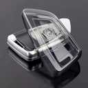 IUIU Key Fob Cover Smoked Color, Black Fob Protector, Premium TPU Case Compatible with BMW 1 2 3 5 6 Series, X1 X2 X3 X5 X6 X7