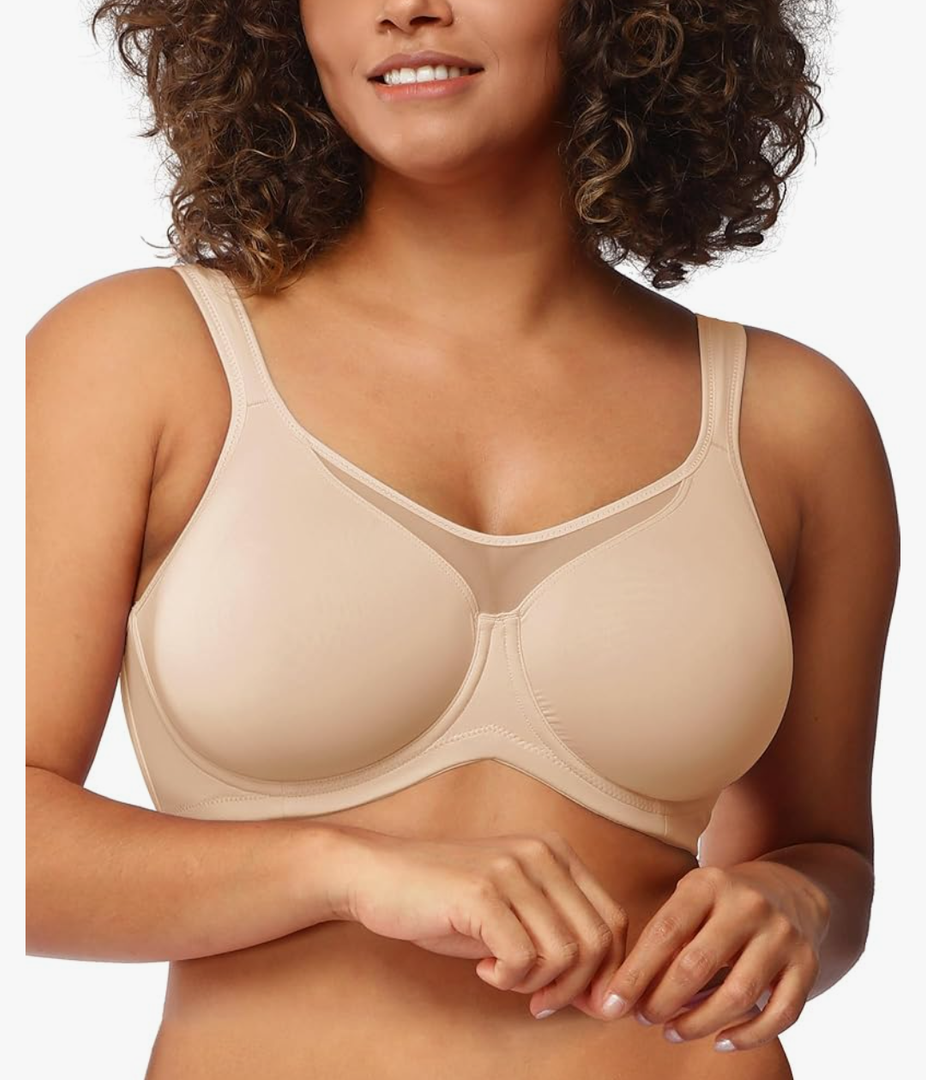 HSIA Minimizer Bras for Women Plus Size, Full Coverage T Shirt Unlined Bra with Underwire for Heavy Breast (36DDD)
