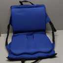 Everlasting Comfort Stadium Seats with Back Support - Adjustable Memory Foam Bleacher Chairs with Back and Cushion, Portable, Easy Folding Stadium Seat Cushion with Storage Pocket (02. Blue)