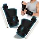 Hilph 1 Pair Upgraded Thumb Wrist Ice Pack Wrap with Removable Thumb Splint Support for Carpal Tunnel & Tenosynovitis, Hand Gel Ice Pack Hot Cold Compress for Arthritis, Tendonitis, Mommy Wrist