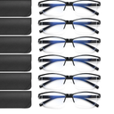Reading Glasses Men,Spring Hinge Blue Light Blocking Readers,Anti Eyestrain Computer Magnifying Eyeglasses +2.0