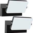 60W LED Outdoor Wall Lights with 360Rotation, Flood Lights Outdoor 5000K 4000K 3000K 3 Colors Changeable,Outside Sconce Security Lights for Garage Barn Front Porch (3CCT-2 Pack)