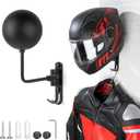 PUERSI Helmet Holder Wall Mount - 180 Rotation Helmet Hanger for Motorcycle Bike Racing Outerwear Sports Gear Display