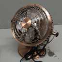HOLMES 6" Heritage Table Fan, 2 Speeds, 4 Blades, Adjustable 145 Head Tilt, Metal Construction, Ideal for Home, Bedrooms, Dorm Rooms or Office, Brushed Copper