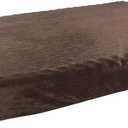 Orthopedic Dog Bed - 2-Layer Pet Bed for Floor, Kennel, or Crate with Removable Washable Cover - 46x27 Dog Bed for Large Dogs by PETMAKER (Brown)