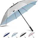 ZOMAKE Large Golf Umbrella UV Protection, 51 Inch UV Blocking Sun Umbrellas UPF 50+ for Rain Windproof Auto Open Vented Double Canopy