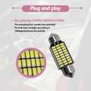 42PCS Interior Car LED Dome Light, Car Map Dome Trunk Cargo Door Courtesy License Plate Light 28mm 31mm 36mm 41mm T5 T10 6000K White Replacement Bulbs LED Bulb Kit - White