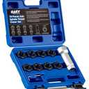 Orion Motor Tech 10pc Axle Spindle Threading Set, Axle Thread Repair Kit with 8 Dies 1-1/16" Extension Bar, Axle Nut Rethreader with M20 M22 M24 & 13/16" 3/4" UNEF Nuts, Rethreading Tool Kit with Case