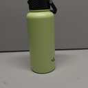 32 oz Insulated Water Bottle Stainless Steel Sport Bottles with 3 Lids,Macaron Green