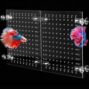 UNIFAMILY Fish Tank Divider 55 Gallon, Adjustable Aquarium Divider Kit with Suction Cups, Fish Tank Divider Clips for 55 Gallon Tank, Fish Tank Isolation Board Keep Fish from Fighting (55 Gallon)
