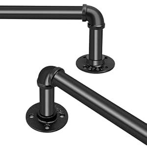 Curtain Rods for Windows 120-240", 1 Inch Industrial Gold Curtain Rod, Adjustable Wrap Around Indoor/Outdoor Room Divider Rod,30-240