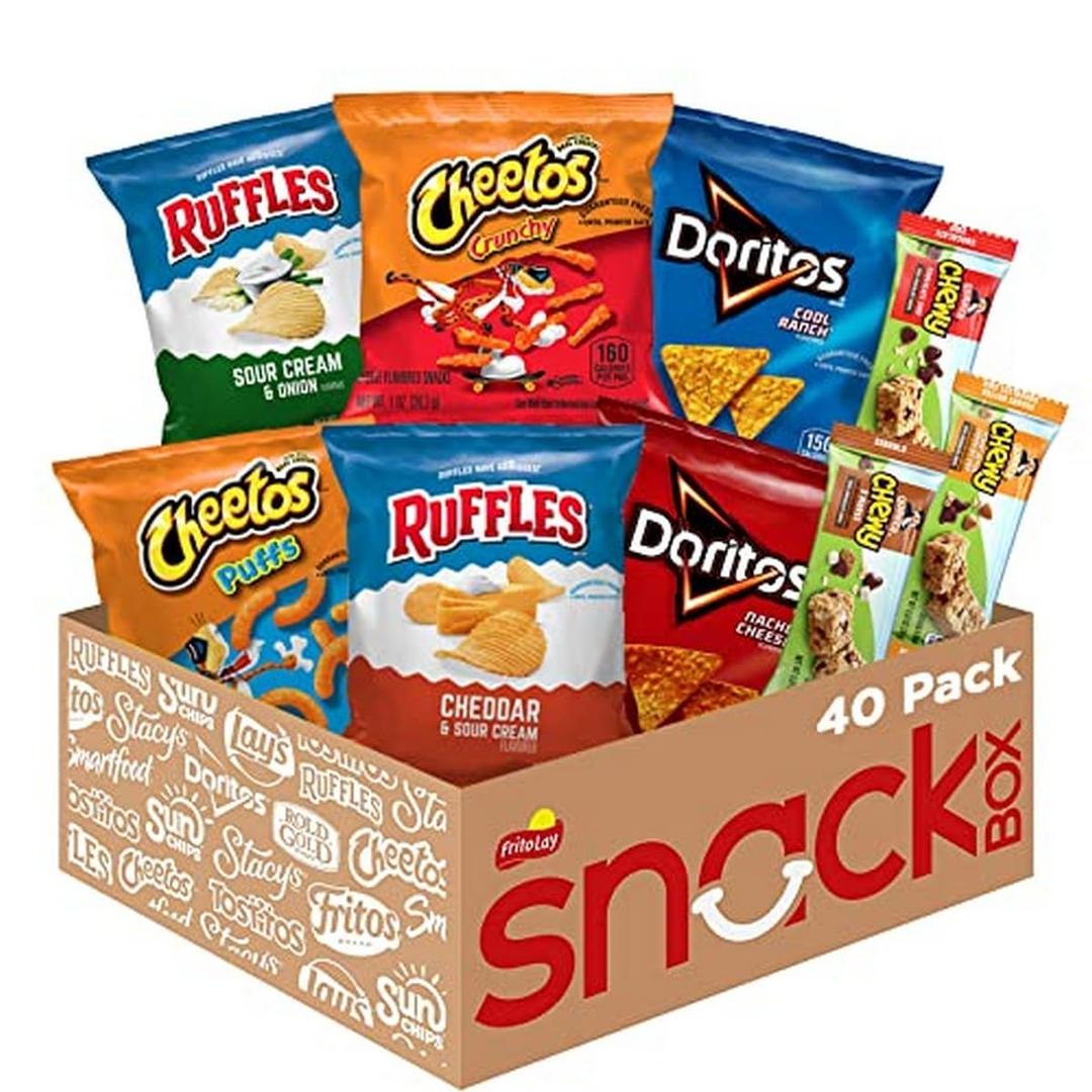 Frito-Lay Chips and Quaker Chewy Granola Bars Variety Pack, (Pack of 40) (EXP 12/28/25)