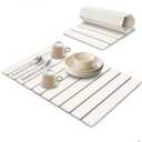 Large Stone Dish Drying Mats for Kitchen Counter, Eco  Friendly Diatomaceous Stone Mats, Non  Slip Collapsible Absorbable Stone Dish Drying Mat for Multi  Purpose, Match Any Countertop, 24"×16"