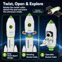 Rocket Space Toys for Kids 3-5 5-7 with Lights & Sound, Educational Astronaut Toys for 3 4 5 6 7 8 Year Old Boy Birthday Gift, Interactive Toddler Boys Toys 4-6 3-4 Science Outer Party Favors