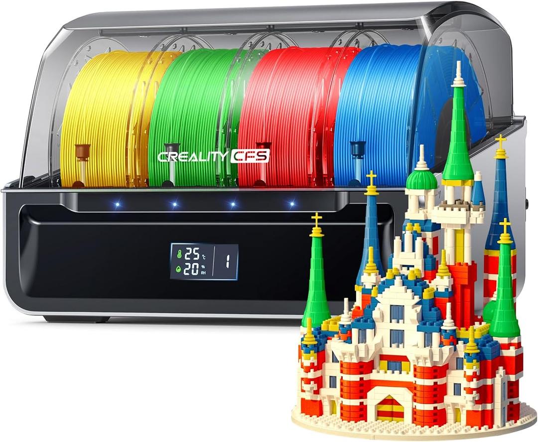 Official Creality CFS, Multi Color 3D Printer Automatically Filament System, Anti-Moisture Filament Storage, Supports 4 Parallel Devices 16 Color Printing for K1 Series CFS Upgrade Kit/K2 Plus/Hi