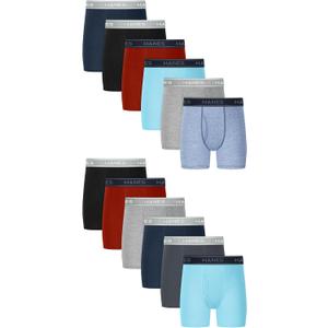 Hanes Boys' Underwear Boxer Briefs Or Briefs Pack, 8 Or 12 Pack, Cotton Stretch Underwear for Boys & Toddler Boys (L)