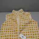 Womens Sherpa Vest Sleeveless Plaid Zip Up High Neck Warm Fleece Gilet Outerwear Crop Jackets with Pockets (X-Large, Yellow)