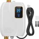 Tankless Water Heater Electric, 3000W Tankless Electric Water Heater 110V, On Demand Hot Water Heater Electric with Digital Display, Electric Tankless Hot Water Heater for Kitchen Bathroom Washin