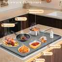 LBOLHZO Warming Mat for Food,10s Rapid Warm Food Warming Mat,3-Temp Food Warmer,Fast Heating BPA-Free Auto Shut Off Chafing Dishes For Buffet,Roll Up Food Warmers For Parties Buffet Valentine Gifts