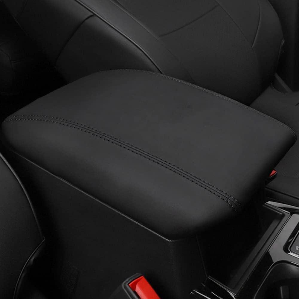 INTGET for 2026 Ford Explorer Accessories Center Console Cover for Ford Explorer 2020 2021 2022 2023 2024 2025 Leather Car Middle Armrest Arm Rest Lid Dog Seat Cover Protector(Black Stitches)