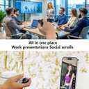 Air Mouse for PC/iOS/Android with Touchpad Rechargeable Wireless Presentation for PPT Pointer Bluetooth 2.4G Remote Control for PowerPoint/Keynote/Tiktok/Camera/Kindle App (Black)