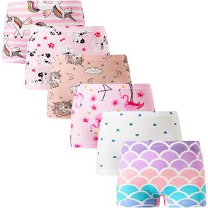 Winging Day Little Girls' Cotton Panties Baby Toddler Soft Underwear Multipack (4, Boyshort #3)
