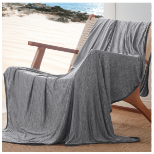 Bedsure Beige Cooling Blanket for Hot Sleepers - Summer Cold Linen Beige Throw Blanket for Couch, Arc-Chill Lightweight Bedding, Cool Thin Ice Cold Cooled Throws with Rayon Derived from Bamboo, 50x70