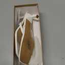 Thong Sandals Kitten Heels Square Toe Flip Flops Slip On Heels for Women Kitten Heel Sandals Low Heel 2.4 Inch for Casual (Size 8, White)