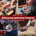 6" Cordless Circular Saw, 21V Compact Wireless Circular Saw, 4.0Ah Battery, 5800RPM, Max Cut 2-1/6" (90), 1-1/4" (45),w/40T & 60T Blades,Fast Charger (1Hr),Applicable to Wood,Aluminum & Plastic