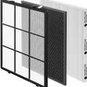 SAKEGDY 116130 Replacement Filter H fit for Winix 5500-2 Air Cleaner Purifier and Winix AM80, Package Contains 1 Washable Pre-Filter+1 Premium Filter+1 Activated Carbon Filter Combo Pack