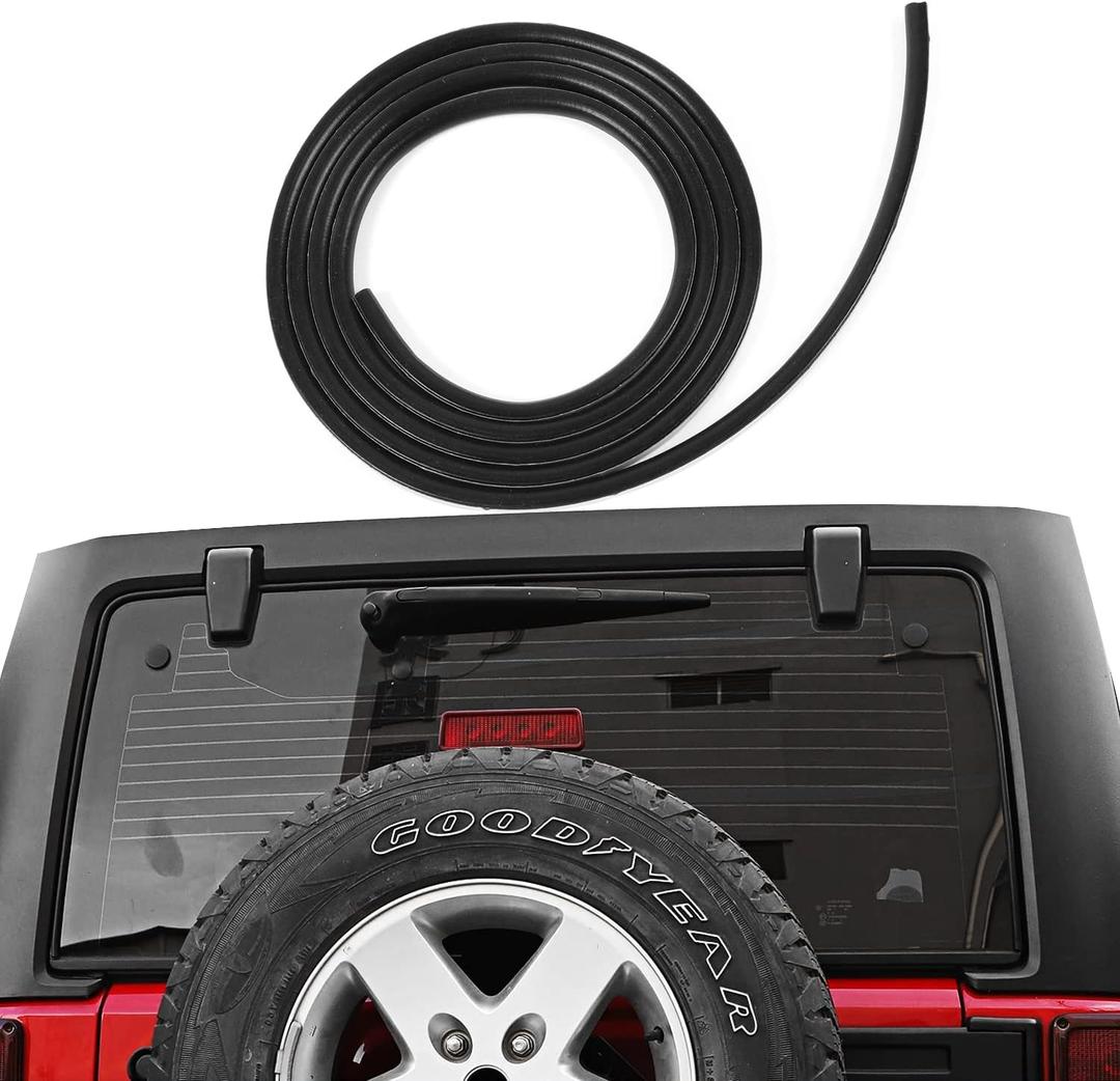 RT-TCZ for Wrangler Rear Window Rubber Seal, Back Window Sealing Strip for Jeep Wrangler TJ JK JKU JL JLU Waterproof Protector Accessories 90.55 Inches