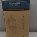 VIANIS Dusk to Dawn Porch Lights Outdoor, Classic White Outdoor Wall Lights, Anti-Rust Outside Lights for House with Tempered Beveled Glass, Waterproof Exterior Lighting Fixtures for House, Entryway