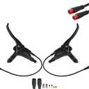 Left & Right Electronic Brake Lever Set for Most Electric Bicycle, GT03 Oil Power-Off Function Ebike Handle, Brake Grips for Electric Bike, Ebike Accessories Cut Off Power (A Pair)
