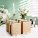 50 Pcs Wedding Kraft Paper Gift Bags Bulk for Return Thank You Appreciation After Party Supplies Goodie Bag Ceremony Reception Welcome Baby Shower Birthday Guests Double Sides Eucalyptus Leaf Theme, 1 Count